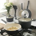 thumbnail image 6 of Oster Rooney 4.1 Quart Ceramic Nonstick Cast Aluminum Saute Pan with Lid in Grey, 6 of 6