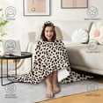 thumbnail image 4 of Wearable Blanket,Black and Tan Leopard Print Hooded Wearable Flannel Blanket for Adults & Teens,Winter Poncho Shawl Wrap Cape Cozy Anti-Pill,50"x60", 4 of 5