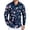 Royal Blue, variant on Mens Hawaiian Shirts Ocean Wave Print Casual Long Sleeve Button Down Shirts Tropical Holiday Beach Clothes