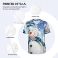 thumbnail image 5 of Fotbe Christmas Snowman In The Snow Baseball Jersey Shirt for Men and Women, Casual Short Sleeves Button Down T-Shirt-X-Large, 5 of 9