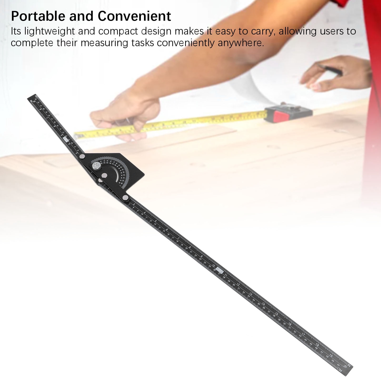 Rupoun Angle Finder Protractor 0 to 180 Degrees Stainless Steel Angle Measuring Tool for Woodworking