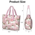 thumbnail image 3 of Tote Bag for Women - Shih Tzu Dogs and Flowers Shoulder Bag - Large Utility Work Duffle Bag with Zipper Handbag for Travel, Work, Sprots, 3 of 5