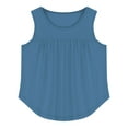 thumbnail image 4 of UQJfacai Girls Tank Top Summer Sleeveless T Shirt Ruffle Peplum Flowy Crewneck Casual Cute Tee Blouse Age 3-14, 4 of 6