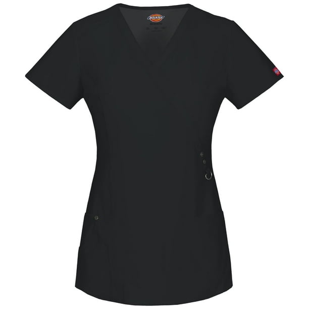 Dickies Dickies Xtreme Stretch Scrubs Top for Women Mock Wrap Plus