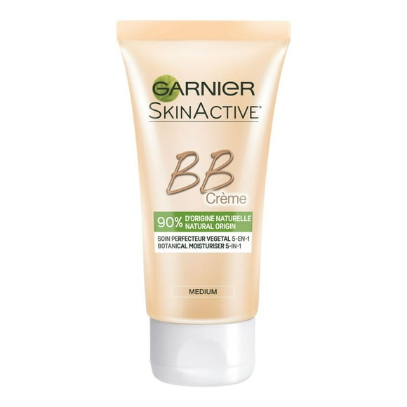 Garnier Bb Cream 90% Naturally-Derived Ingredients 5-in-1 Daily Perfecting Moisturizer with Green Tea Extract Medium Shade