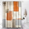 thumbnail image 3 of Shower Curtain Sets Bathroom with 12 Hooks, Beige Orange Painting Grey, Bath Decor Gray Contemporary Brown Tan Waterproof Polyester Fabric Curtain for Bath Decor 72"W x 72"L (Pack of 1), 3 of 6