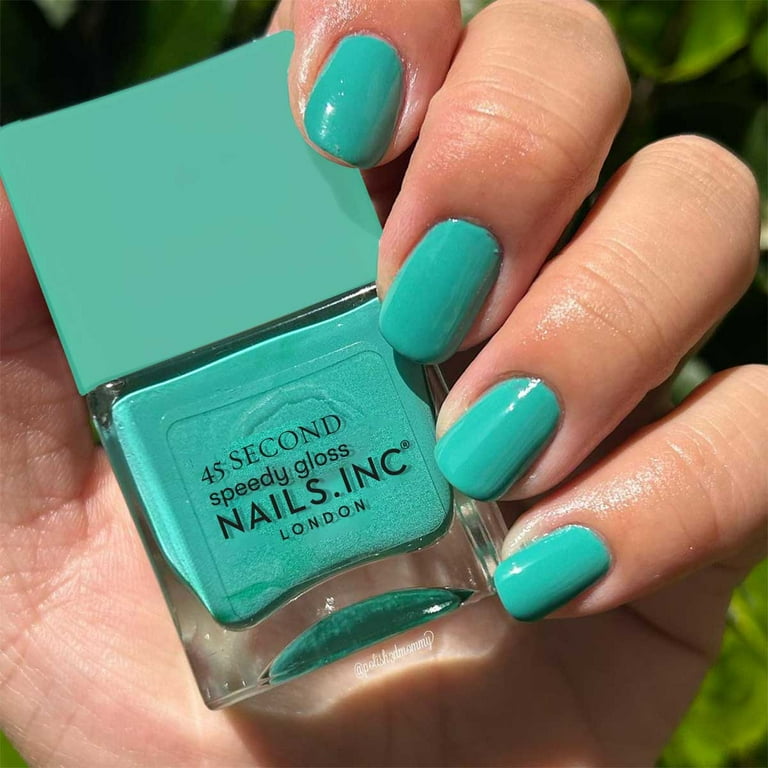 Nails Inc Nails.INC Quick Drying Nail Polish Mila Green Blue Teal