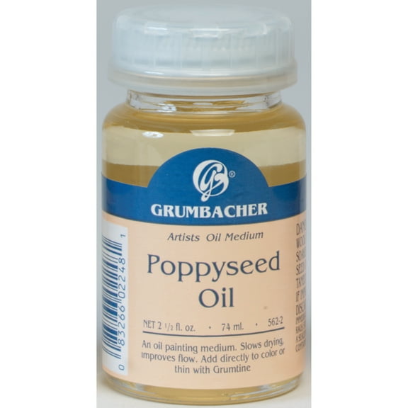 Grumbacher Poppyseed Oil, 2.5 oz.