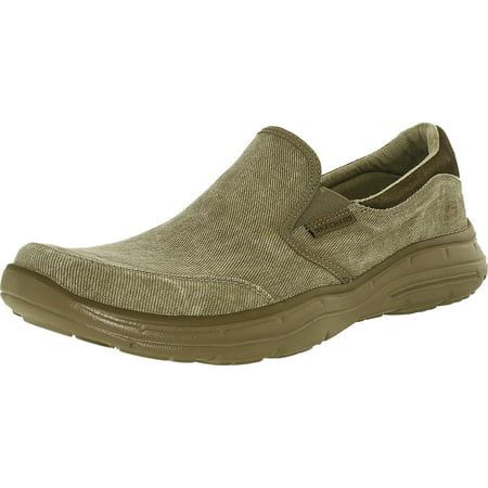 Skechers Men's Glides Adamant Fabric Taupe Ankle-High Loafer - 8M ...
