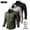 Army green+Off-white+Navy, variant on 3 Pack Men's 100% Cotton Long Sleeve Cargo Shirt, Button Down Work Shirt with Dual Chest Pockets, Casual Outdoor Hiking Solid Color Shirts for Men