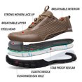 thumbnail image 3 of Zapatos casuales Zapatos de construcción con punta de acero transpirable para hombres y mujeres (41 marrón) Wdftyju Tenis De Mujer Tenis De Hombre, 3 of 8