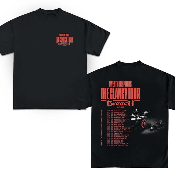 Twenty One Pilots T-Shirt, Breach Tour 2025 Unisex Graphic T-Shirt 2025