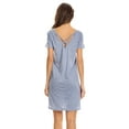 thumbnail image 4 of Women?s V-Neck Cross Back Pocket T-Shirt Swing Dress (Denim Chambray, Large), 4 of 4