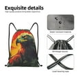 thumbnail image 4 of Honeii Hawaiian Style Bald Eagle Print Drawstring Backpack,Drawstring Bags String Backpack Gym Cinch Sack Backpack Sport Bag Draw-Medium, 4 of 6