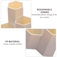 thumbnail image 3 of Makeup Brush Holder Organizer, 3 Slot Plastic Cosmetics Brushes Pen Storage, 3 of 5