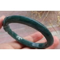 thumbnail image 6 of Certified Icy Green Burma Natural A JADE Jadeite Snake Flower Bangle Bracelet 57 mm 655990 TN, 6 of 13