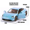 thumbnail image 3 of 1/36 Porsche Taycan Toy Car Model For Children RMZ CiTY Diecast Super Sport Miniature Pull Back Collection Gift For Kid Boy,Blue, 3 of 9