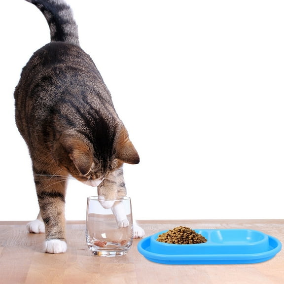 Clispeed No Spill Water Bowl for Dogs Blue PP 1Pcs