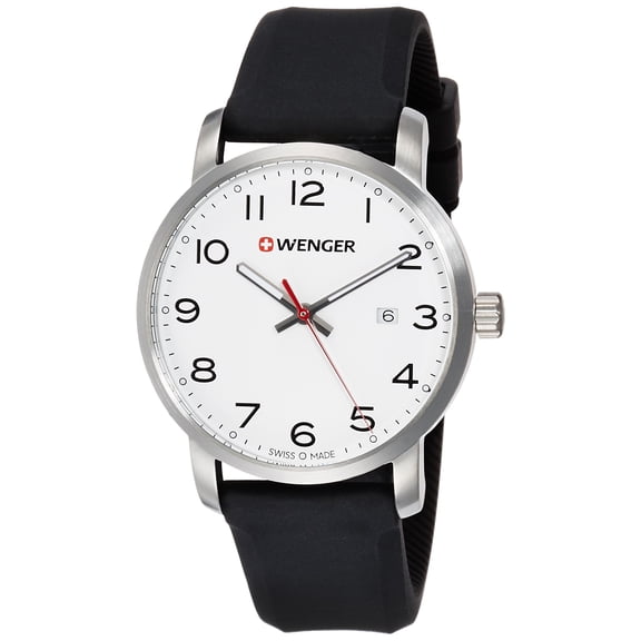 Wenger Avenue Men's White Dial Stainless Quartz Watch 01.1641.103