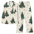 thumbnail image 7 of Censtreet Christmas Womens Pajama Sets 2 Piece Long Sleeve Sleepwear Soft Button Down Pjs Lounge Set, 7 of 7