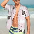 thumbnail image 7 of Disketp Hawaiian Shirts For Men,Cute Panda Print Mens Casual Short Sleeve Button Down Shirts Beach Shirt, 7 of 7