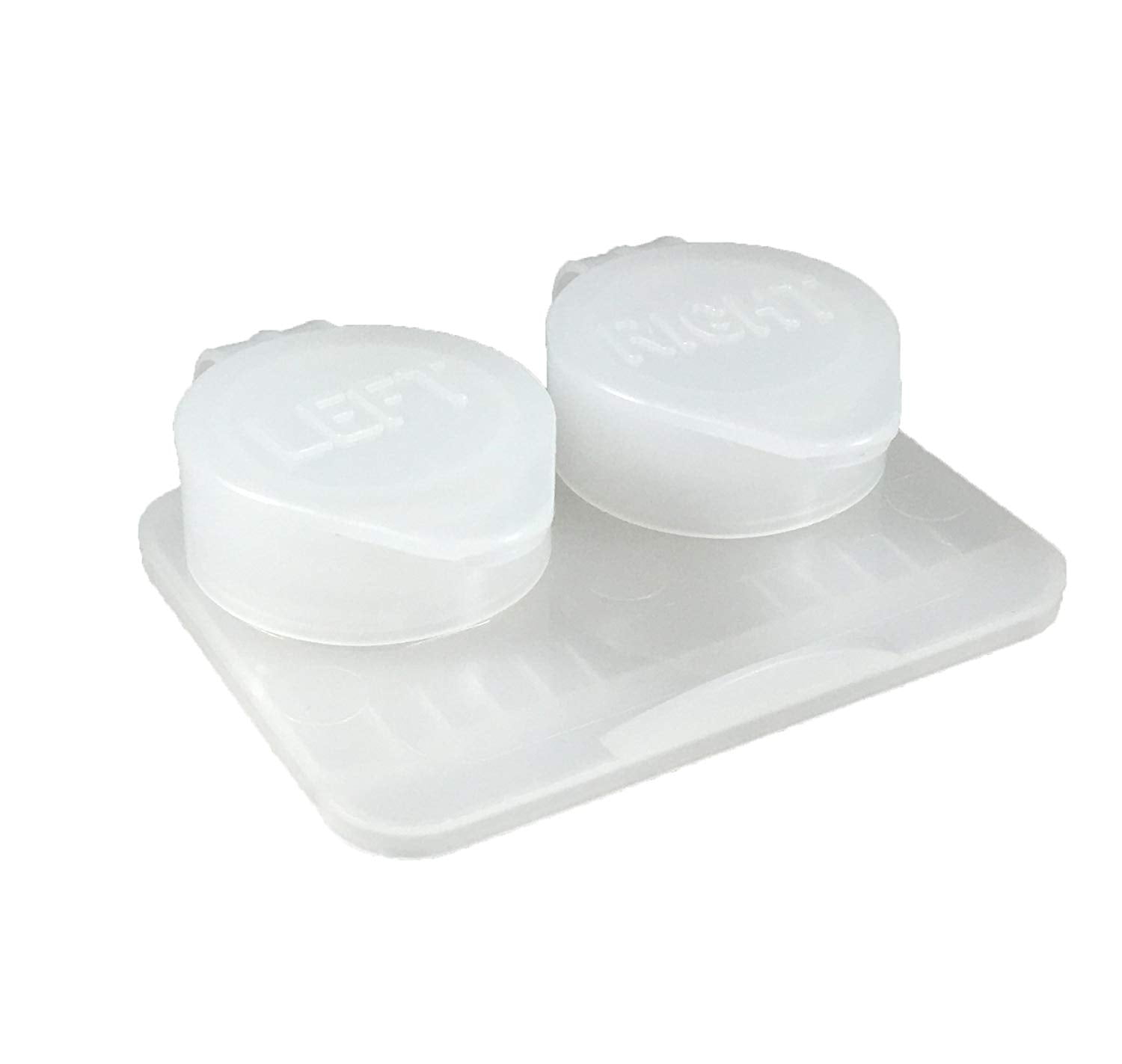 Visualeyewear 12Pack, Deep Well Fliptop Clear Contact Lens Cases (12