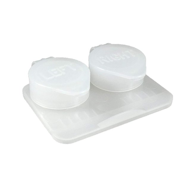 Visualeyewear 12Pack, Deep Well Fliptop Clear Contact Lens Cases (12