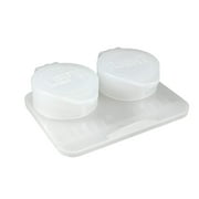Visualeyewear 12-Pack, Deep Well Flip-top Clear Contact Lens Cases (12)