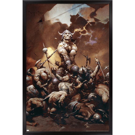 Frank Frazetta - Destroyer Wall Poster, 14.725" x 22.375" Framed