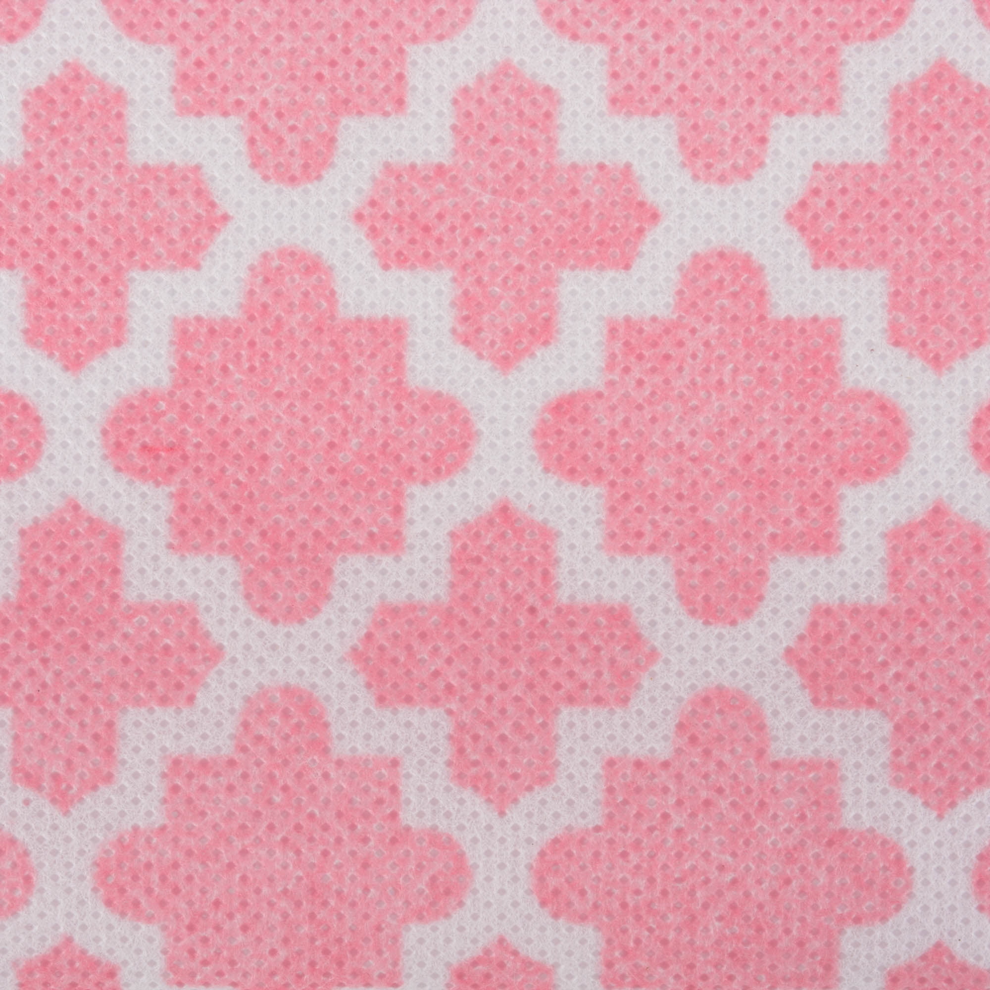 DII Nonwoven Polyester Cube Lattice Pink Sorbet Square (Set of 4)