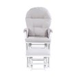 thumbnail image 4 of Suite Bebe Glider Rocking Chair with Ottoman, White Wood and Woven Gray, 4 of 7