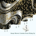 thumbnail image 6 of Black Marble Gold Dot Pattern Shower Curtain 36"x72" ,Bathroom Decorative Shower Curtains Set with 12 Hooks,Modern Waterproof Washable Shower Curtain, 6 of 6