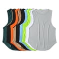 thumbnail image 3 of Chaleco deportivo de secado rápido para maratón de verano, chaleco sin mangas para hombre, chaleco holgado para correr, entrenar, baloncesto y fitness, 3 of 6