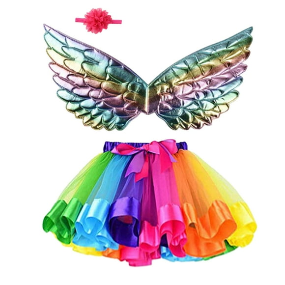 Girls Fairy Costume Set Butterfly Wing Angel Wing Costume for Party Festival for height 100cm