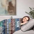 thumbnail image 2 of Son Gifts, Birthday Gifts for Sons from Mom, Son Blanket from Moms, Sons Gift from Mom, Son in Law Gifts - Ultra Soft Flannel Throws Blankets 50x60 Inch, 2 of 7
