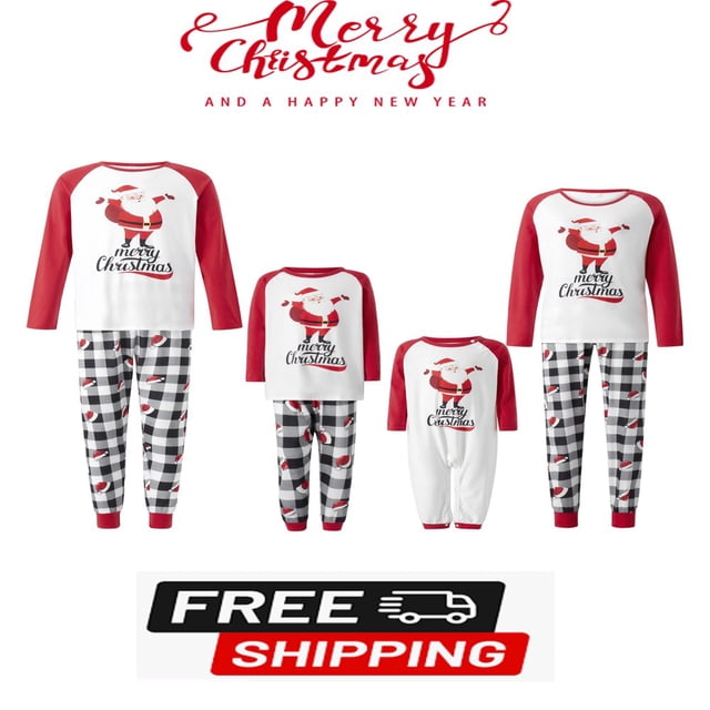 EIMELI Pyjamas de Noël pour la Famille Imprimé Gingerbread Man