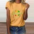 thumbnail image 4 of Odbmxy Womens T Shirts Short Sleeve Black History Month Plus Size Tops for Women Relaxed Fit Daily Graphic Tops,Yellow XXL, 4 of 6
