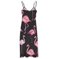 thumbnail image 5 of Flamingo Pattern Fine Art Sleeveless Dress Summer Dress Woman 2025, 5 of 7