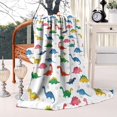 thumbnail image 2 of Colorful Dinosaur Assortment Pattern Blanket,Comfortable Soft Lamb Wool Throw Blanket,All Season,Warm Lightweight Blankets for Sofa Bed Couch Living Room Chair,40"x50", 2 of 4