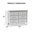 thumbnail image 3 of Furniture of America Yvara Modern 6-Drawer Dresser, White, 3 of 7