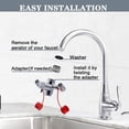thumbnail image 5 of Faucet Mounted Eyewash Station with Cover,Reliable First-AID Emergency Eye Wash Unit for Sink Attachment for Lab,Factory, 5 of 6
