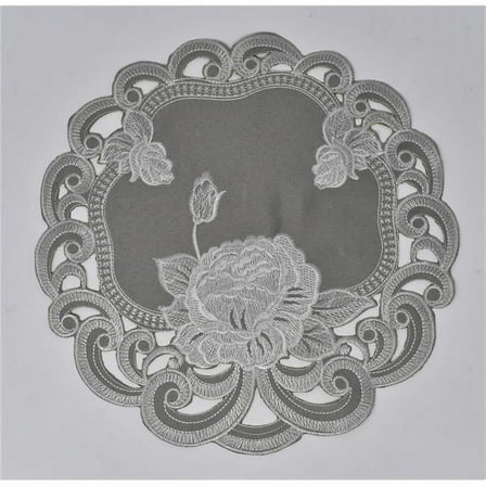 12 in. Slate Rose Doily