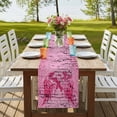 thumbnail image 4 of Table Runners 72 Inches Long Dress Scarves, Pink Ribbon Farmhouse Kitchen/Dining Table Runner, Coffee Tablerunners, Wings Romantic Love Heart Flowers Retro Country 13x72 Inch, 4 of 9