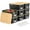 Black, variant on XIMEI 8-Pack Plastic Storage Bins with Bamboo Lids, Stackable Decorative Small Basket Containers for Shelves/Office/Classroom/Desktop/Closet, Cream White