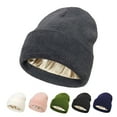 thumbnail image 5 of TELOLY Winter Hats for Men,Sleek Satin Lining Beanies Hats Men,Enhances Wear Experience Winter Hat,Wine Red, 5 of 5