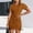 Brown, variant on ZEHJUHAN Women's Solid Color Round Neck Short Sleeve with Cross Hem Ruffles Slim Fit Summer T-Shirt Dress Brown,S