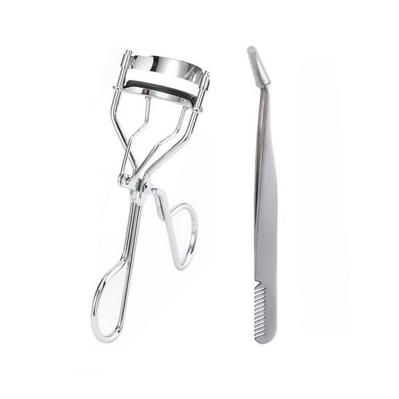 Futoo Eyelash Curler w/ Eyebrow Comb Beauty Tools, Silver