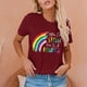 thumbnail image 4 of Pntutb - Camiseta de manga corta para mujer con estampado colorido informal Pntutb Pntutb-8071, 4 of 8
