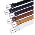thumbnail image 5 of Men's Belt, Genuine Leather Dress Belts for Men - Classic & Fashion Design for Work Business and Casual (White, 40in), 5 of 5