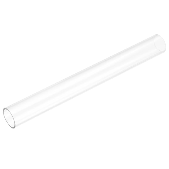 Uxcell Rigid Round Clear Tubing 26mm(1") ID x 28mm(1 1/8") OD x 0.8Ft(250mm) Length Plastic Tube